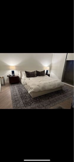 King bed frame and mattress free crate and barrel