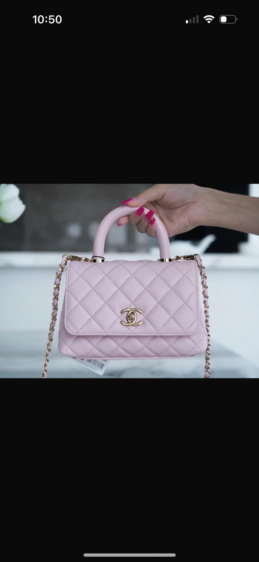 Pink Chanel Top Handle