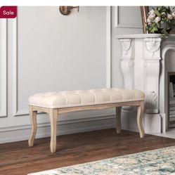 Cream Upholstered Bench