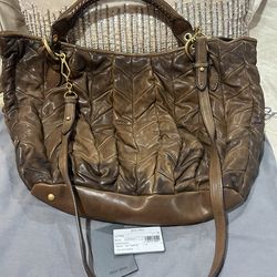 Super Rare Miu Miu Cammello Nappa Patch XL Shopper Tote - Amazing Condition!!!