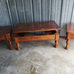 Hard Wood Coffee Table Set 