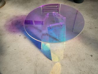 Round Lucite Acrylic Coffee Table