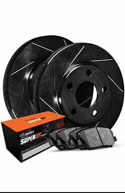 R1 Concepts Rear Brakes and Rotors Kit, Rear Brake Pads, Brake Rotors and Pads, Super Duty Brake Pad