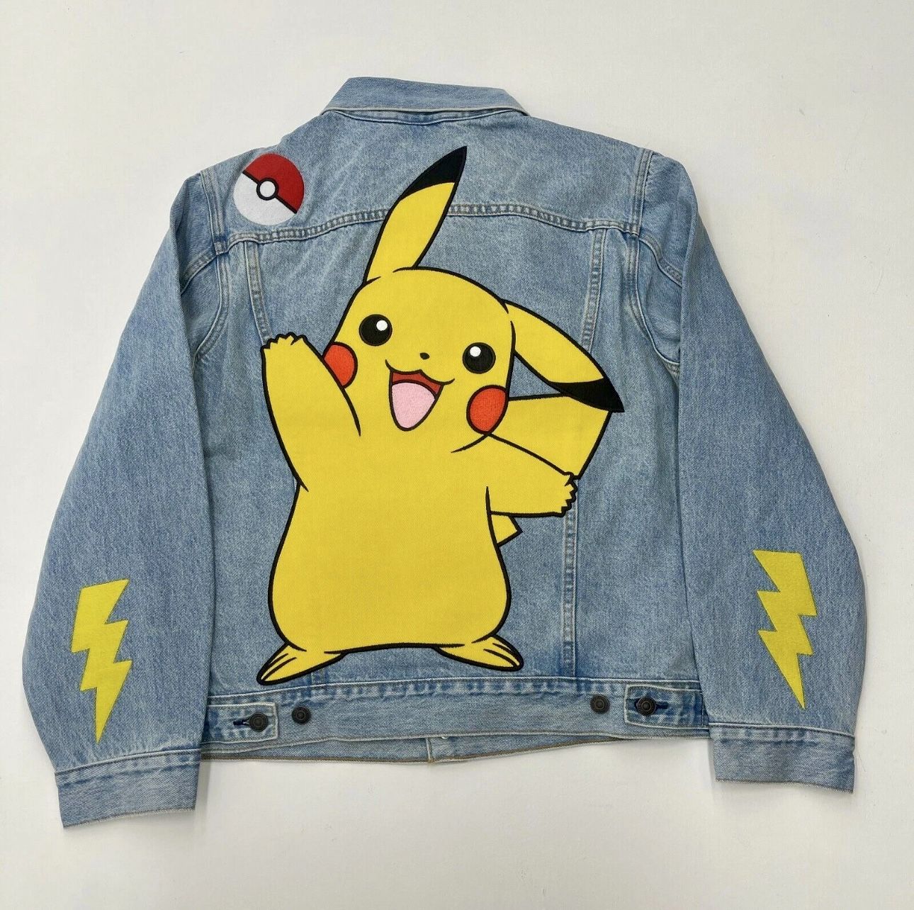 Levi’s X Pokemon 25th Anniversary Embroidered Vintage Fit Denim Trucker Jacket