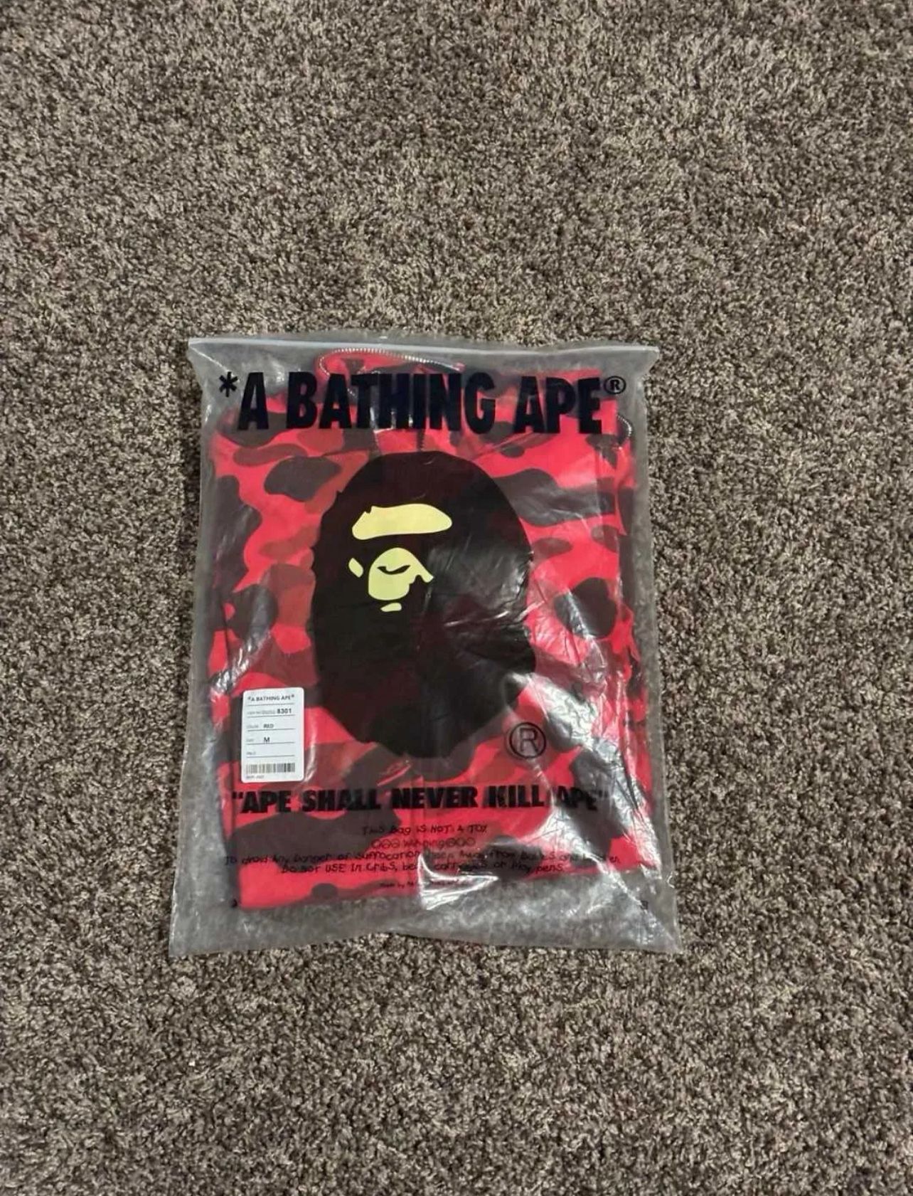 Bape Hoodie Red