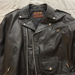Men’s Leather Motorcycle Jacket With Chaps