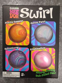 Teenie NeeDoh Swirl 4 Pack, Brand New, Factory Sealed, VHTF