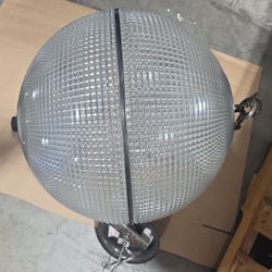 Holophane Globe Streetlight Turned Pendant Light