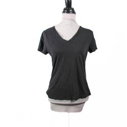 Y2k Classic Black V Neck Tee Shirt Size Medium Juniors 