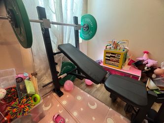 Athletic works standard bench and rack combo with leg press