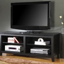New Black Open Storage TV Stand