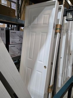 PRE HUNG PRIMED INTERIOR HOLLOW CORE DOORS AVAILABLE IN LEFT AND RIGHT HAND AVAILABLE IN sizes 24”/28”/30”/32”/36”x80” Price :$99 Assembled:$110