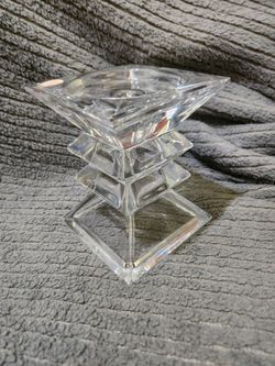 Beautiful 5" 24% Crystal Pillar Candle Holder