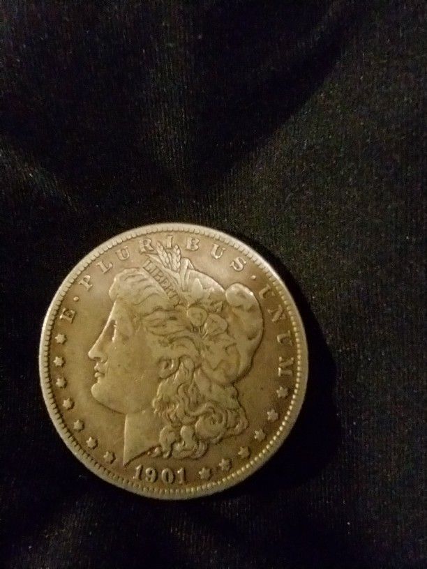 1901 O Silver Dollar Coin In Great Shape