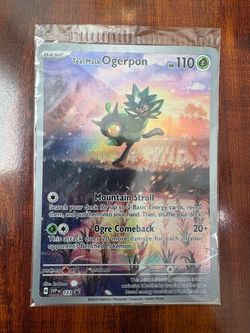 Pokemon Teal Mask Ogerpon SVP 123 Black Star  Promo Holo Brand New! Sealed! ⭐️