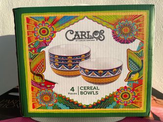 NEW In Box Carlos Santana 4pc Ceramic Bowl Set - Local Pickup