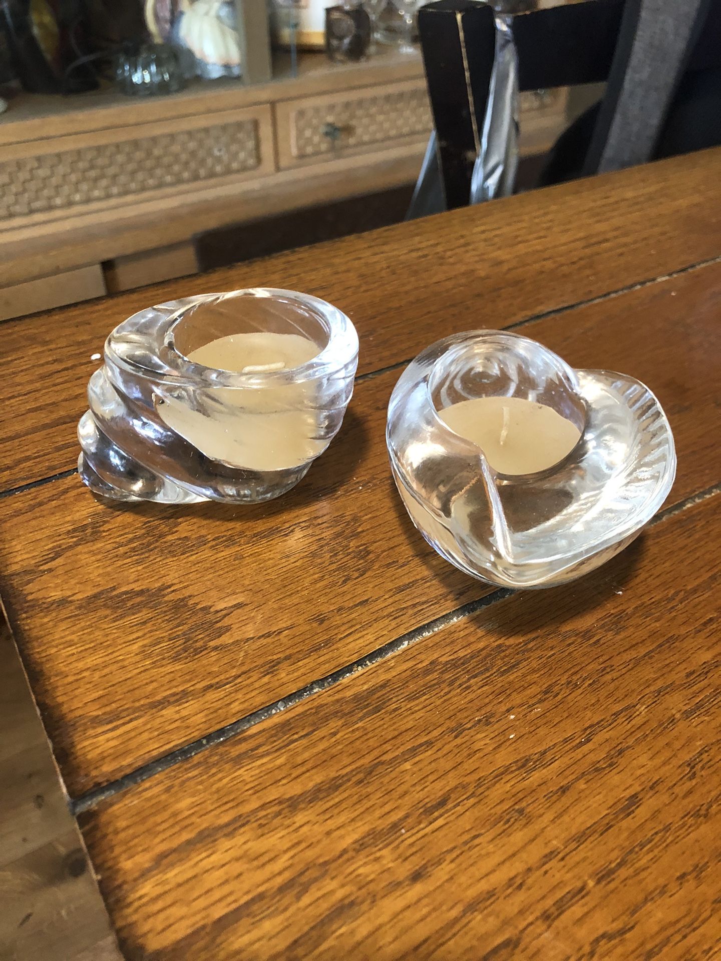 Vintage Seashell Candle Holders
