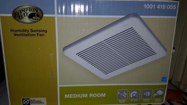 New HAMPTON BAY Medium Room Humidity Sensing Ventilation Fan, Model 1001419055