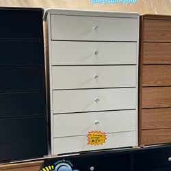 Five Drawer White With Diamond Knobs New Chest Dresser 