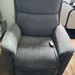 Power Lift Recliner Chair for Elderly-Electric Lift Chair Remote Control, Ergonomic Fabric Recliner Chair Single Sofa with Side Pocket-Charcoal