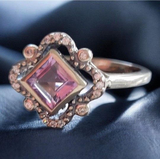 Vintage Avon Sterling Silver Amethyst Ring, Size 6