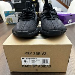 Adidas Yeezy Boost 350 V2 Onyx Black Size 8.5 Men’s Brand New