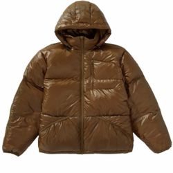 *NEW* Mens Large Supreme Featherweight Down Jacket FW21J24-BROWN