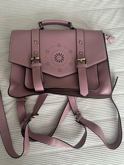 Ecosusi  Women’s. Vintage Inspired  Vegan  Leather. Laptop  Bag. Cut Out Design