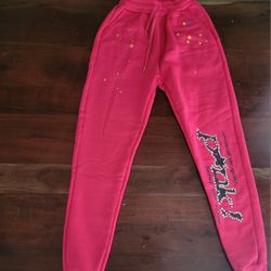 Pink Sp5der Joggers Size Medium Reps