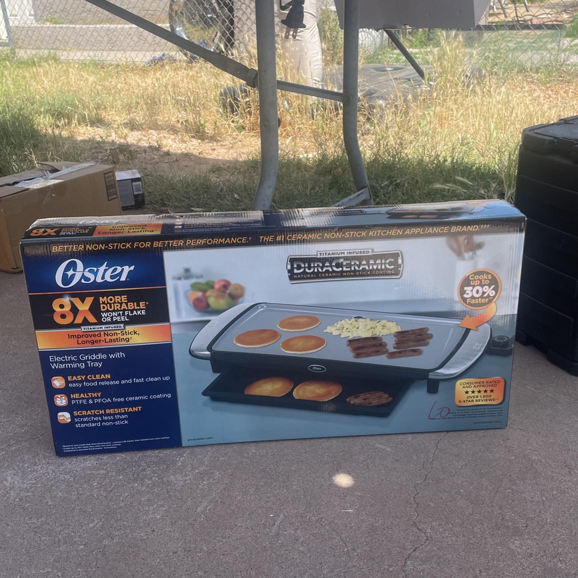 Oster Electric Griddle With Warming Tray