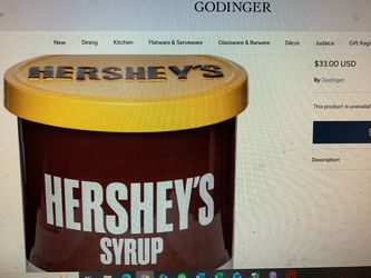 Vintage ceramic Hershey’s chocolate syrup cookie jar