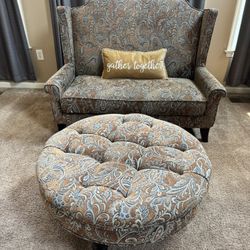 Settee Sofa And ottoman 