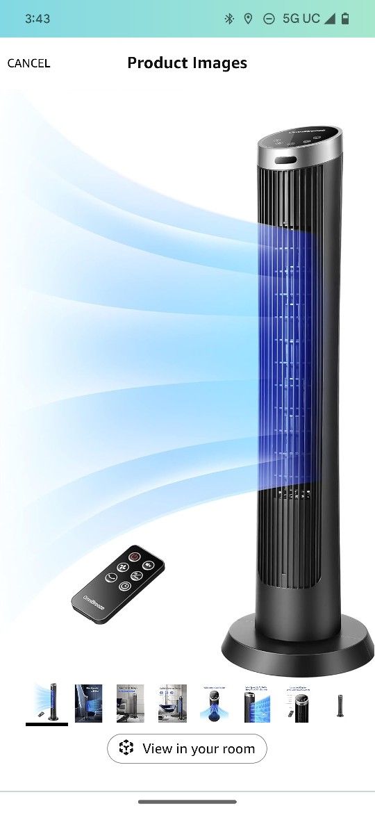 Digital electric tower fan