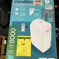 Hisense - Hisense 8,000 BTU Portable Air Conditioner with Dual Hose and Inverter