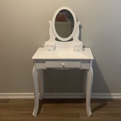 White Vanity with Drawer