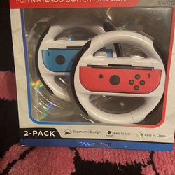 Brand New Inbox, Nintendo Switch Steering Wheel Black-And-White In Color