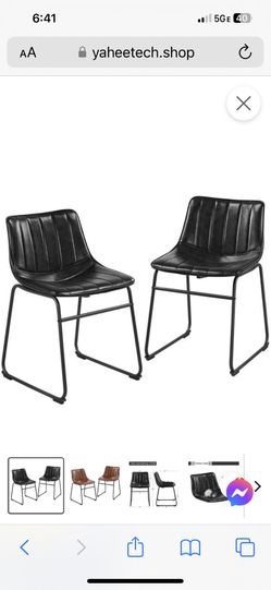 2pcs Faux Black Dining Chairs (R) 591851