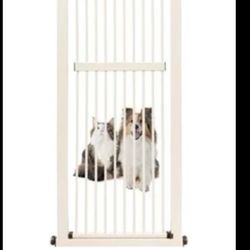 NEW XL 61” TALL CREAM COLOR CAT GATE… NEW IN BOX