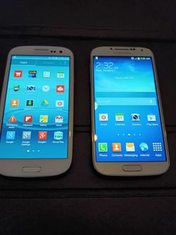 Galaxy slll y s4 unlocked $75 por los dos