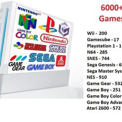 Wii, 200 Games, 6000 Retro Games
