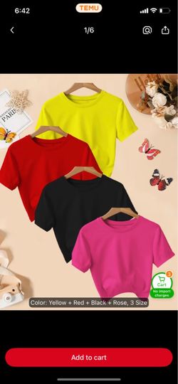 4-Pack Basic Crew Neck T-Shirts