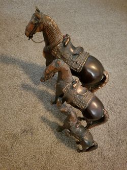 Solid Brass Horses