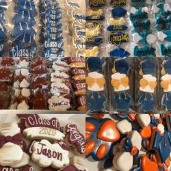 Graduation sugar cookies
