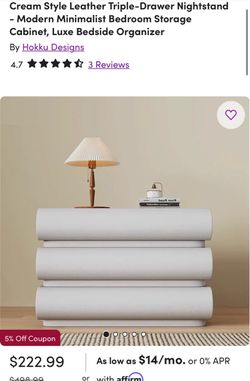 New modern leather nightstand