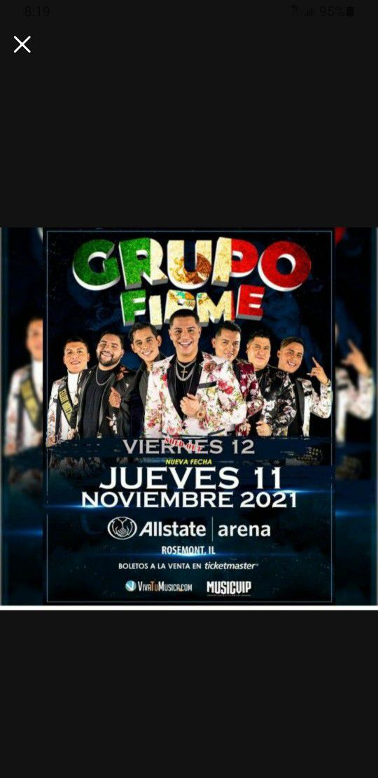 GRUPO FIRME 2 TICKETS , SOLD OUT SECTION