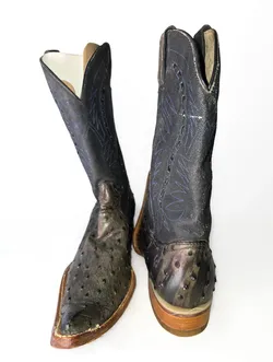 Botas Águila Real avestruz negro - Talla 8.5 US