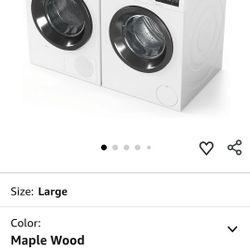 SpaceAid Washer Dryer Countertop, Laundry Wood Shelf Topper with Edge, 54" Width x 27.5" Depth Cover Guard Organizer for Washer and Dryer Laundry Hamp