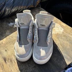 Frozen Moments- Air Jordan 4s ( Women’s Size 9, No Lace )