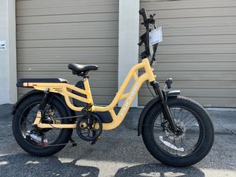 Brand New FUCARE Libra 20” Dual Suspensions 750 Watt Fat Tire Electric Bike In Beige
