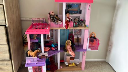 Barbie dream house with accessories